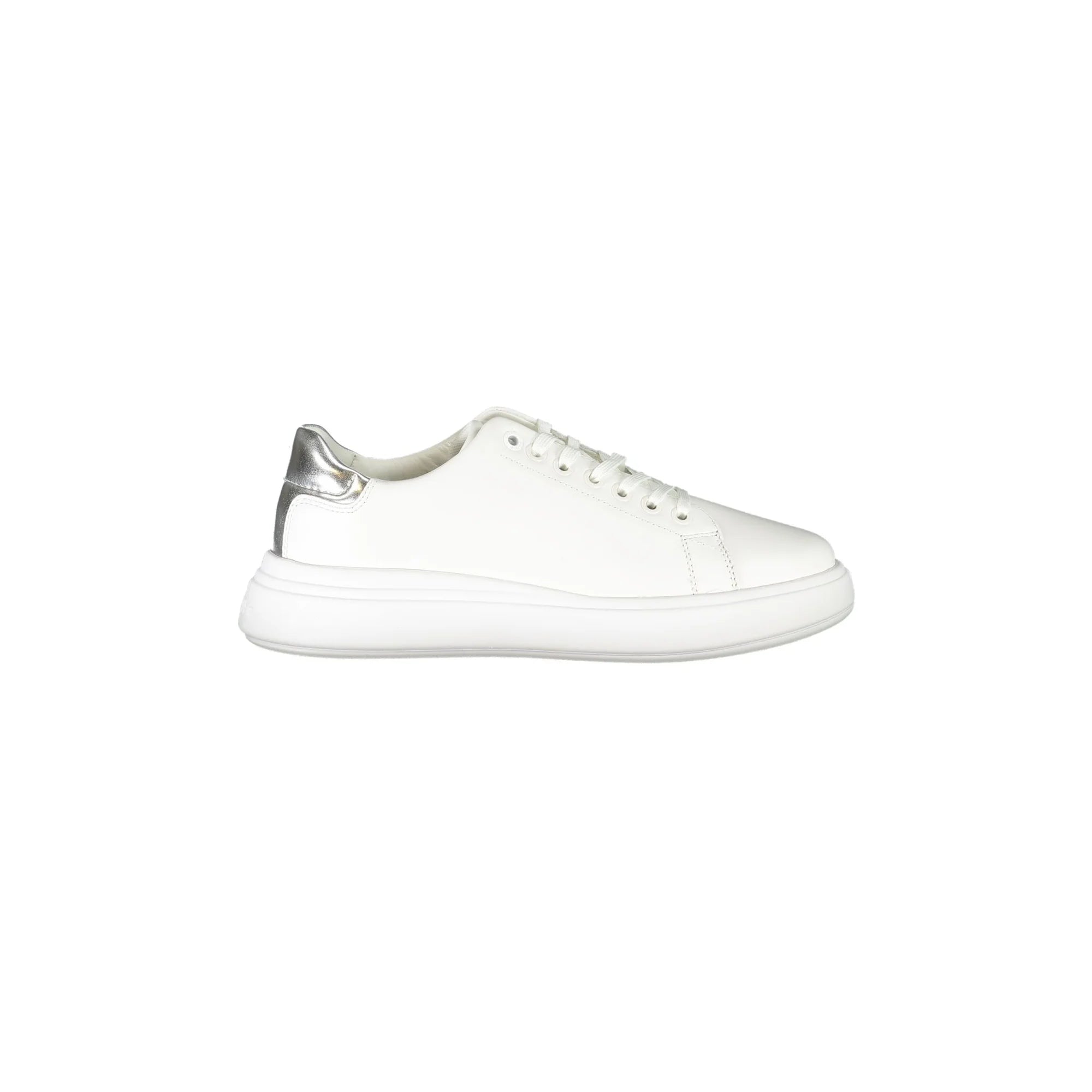 CALVIN KLEIN Scarpe Sneakers Donna Bianche con Dettagli a Contrasto Bianco - foto prodotto